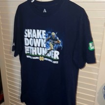 Notre Dame Irish ND Football 2012 Blue T-Shirt tee Men Medium 125 Years Thunder - £10.85 GBP