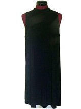 N&amp;N Nik &amp; Nash Shift Tunic Dress Black Women Size Large Flowy Sleeveless - $38.61