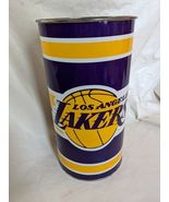 LA Lakers NBA Metal Garbage Trash Can P&amp;K Products Basketball 19&quot; Vintage - €132,73 EUR