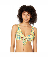 Hobie  Yellow Tropical Bikini Top   Zig Zag stitching - $443.62 MXN