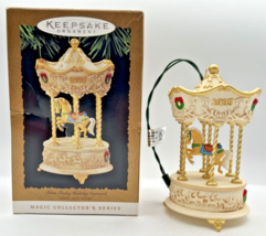 Hallmark Keepsake Tobin Fraley Holiday Carousel Light &amp; Music Magic 1995 U242 - £11.75 GBP