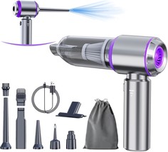 Car Vacuum Portable Cordless 20000Pa High Power Mini Vacuum Cleaner, Purple - $51.99