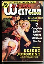 Six-Gun Western 10/1950-Trojan-Final issue-format change-Good Girl Art-VG - £63.46 GBP