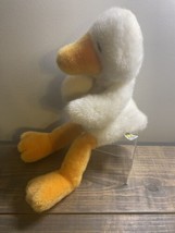 Manhattan Toy Company sitting white Duck 15&quot; Plush Stuffed Animal Vintage 1990 - £15.78 GBP
