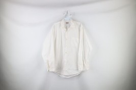 Vtg 50s Streetwear Mens 16.5 34 Sanforized Combed Yarn Cotton Button Shirt USA - £38.89 GBP