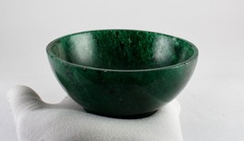 NATURAL GREEN QUARTZ 4 INCH 1325 CARATS CARVED ROUND BOWL FOR HOME DECOR - $261.25
