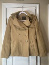Womens Small Love Tree Faux Suede Camel Coat No Belt - $27.11 CAD