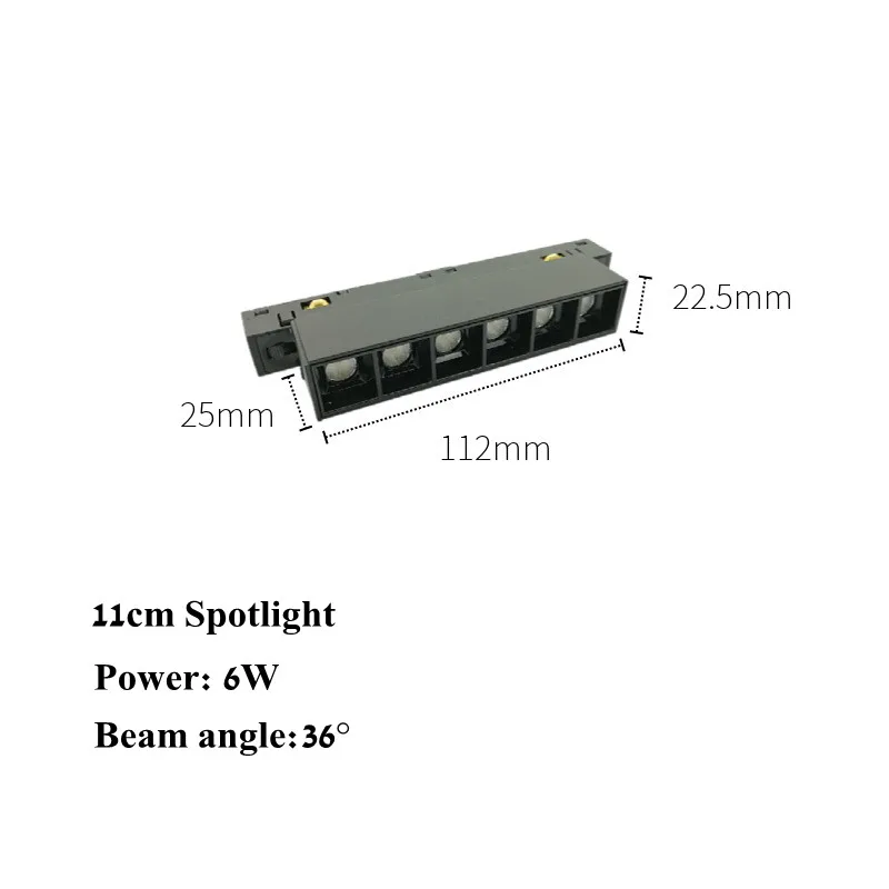 2021 NEW Black Flood Spot Magnetic Track Light 48V RA90 LED Line Lamp 6W10W 20W  - £136.78 GBP