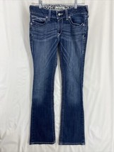 ARIAT REAL DENIM Blue Jeans Bootcut Women&#39;s Size 30L Thick Stitch Stretch - $33.24