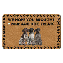 Funny German Shorthaired Dogs Doormat Wine And Dog Treats Mat Gift For Dog Lover - £31.16 GBP