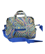 Vera Bradley Laptop Satchel Shoulder Bag Women Blue Multi Spring Retired... - £17.94 GBP