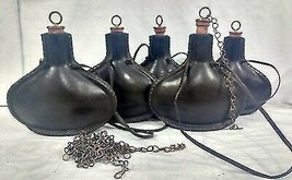 Leather Mashk Bottles Traditional Water Carrying Bags Antique - £545.75 GBP