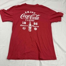 Coca-Cola Unisex Graphic T-Shirt Red Short Sleeve Crew Neck 1XLT - £12.47 GBP