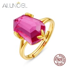 Adjustable ring for women pink topaz irregular gemstone engagement rings romantic gifts thumb200