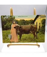 Antique Cook &amp; Morgan Postcard, Milking Time in Iowa Farm Scenes Series ... - £10.84 GBP