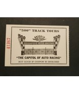  Indianapolis 500 Track Tours Card Bearer of Ticket #41367-Vintqge - $26.13 CAD