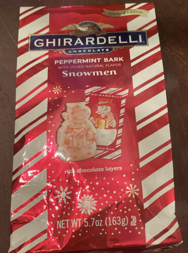 Ghirardelli Peppermint Bark Snowmen LIMITED EDITION 5.7 oz - $14.55