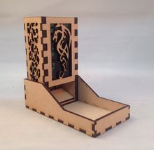 Dragon v4 Dice Tower and Tray Green Acrylic Window COMPACT DESIGN Laser ... - $29.69