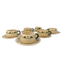 Set Of 6 Vtg Metlox Poppytrail Homestead Provincial Mug Cups &amp; Saucers c1950-82 - £30.43 GBP