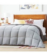 Twin Size All Seasons Plush Light/Dark Grey Reversible Polyester Down Al... - €119,20 EUR