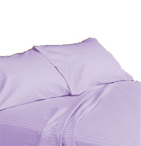 15 &quot; Pocket Lilac Stripe Sheet Set Egyptian Cotton Bedding 600 TC choose... - $65.99