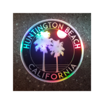 Huntington Beach California Holographic Decal Sticker  3&quot; Surfing Hologram Surf - £4.18 GBP