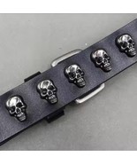 Men&#39;s Genuine Leather Skull Gothic Belt - €29,76 EUR