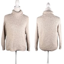 Philosophy Sweater Beige Medium Turtleneck Fuzzy  - £27.40 GBP