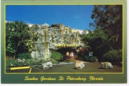 Florida Postcard St Petersburg Sunken Gardens  - $2.96