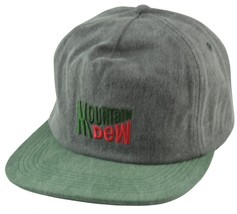 Matix Throwback Mountain Dew Charcoal &amp; Green Flat Bill Hat - $18.99