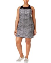 Material Girl Womens Plus Space Dye Mesh Yoke Dress Color Noir Sd Size 2X - £23.99 GBP