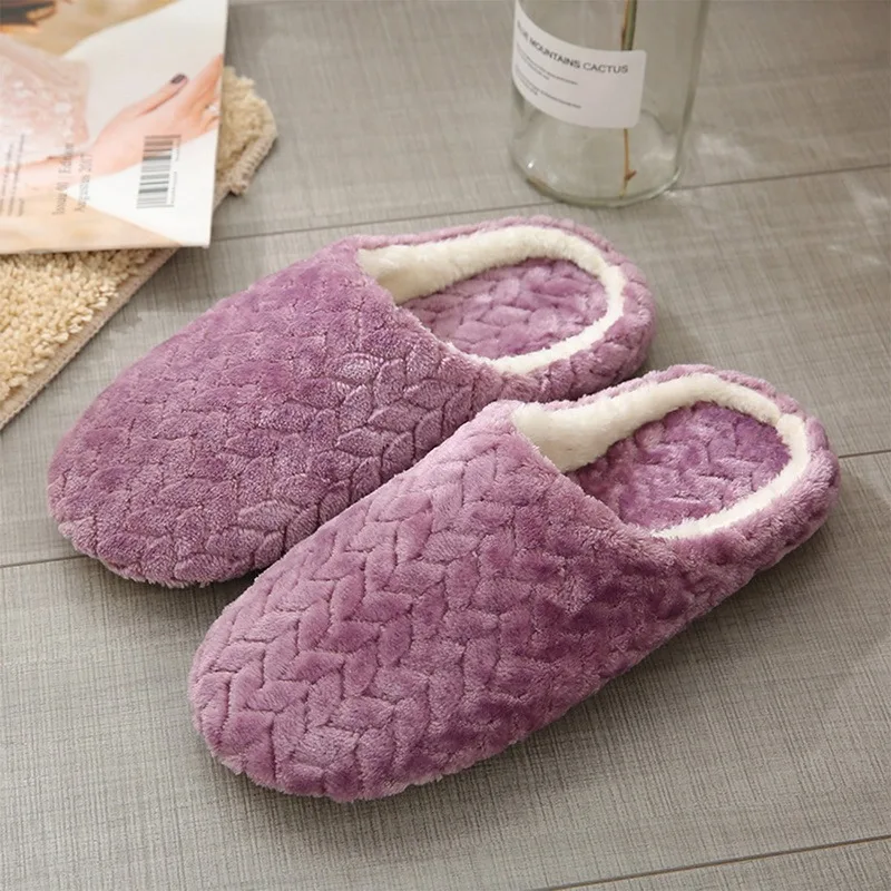 Women Indoor Slippers Warm Plush Home Slipper Autumn Winter Shoes Woman House Fl - £43.38 GBP