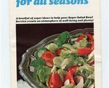 Country Ware Presents the Bowl For All Seasons Brochure 1978 Syracuse Ch... - £14.08 GBP
