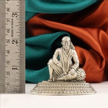 BIS HALLMARKED 925 Silver Antique Sai Baba idol - pure silver gift items  - £54.29 GBP+