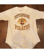 Pittsburgh Pirates Velva Sheen Mens Button Up Shirt White Yellow 1990 Vi... - $54.29 CAD