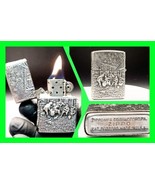 Rare Vintage Ornate Sterling Plated Sleeve Early Zippo Lighter 2032695 -... - £214.07 GBP
