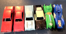 Lot Of 6 Vintage Post Cereal Toy Cars Mercury Plastic Red Blue Green Pol... - £36.86 GBP