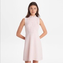 Karl Lagerfeld Womens Pink Ruffle Floral Lace Cocktail A Line Dress SZ 8 NWT - £36.51 GBP