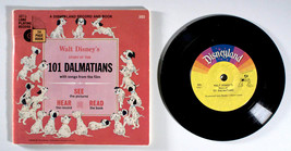 Disney - 101 Dalmatians: the Story with Songs from (1965) Vinyl 7&quot; Single + BOOK - $13.61