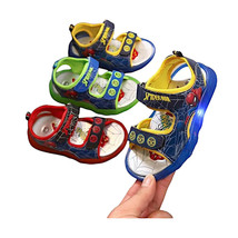 Spiderman Kids Sandals LED Luminous Toddler Beach Shoes Boys Comfort Fli... - $23.77+