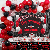 Graduation Decorations 2024, Graduation Decorations Class of 2024 Red and Black, - £31.89 GBP