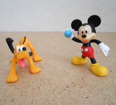 Disney Mickey Mouse &amp; Pluto Playing Catch PVC Mini Figurine Toys - $9.27