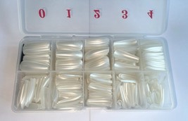 500pcs Clear Fake Nails Full Cover Tips Boxed Set Mixed Sizes 0-9 Manicure image 3
