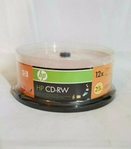 HP invent CD-RW 12X Optical Media Discs 80 Min 700 MB Orange Silver 25 P... - $21.73