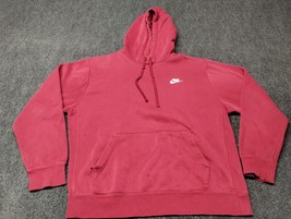 Vintage Nike Hoodie Adult Large Red Pullover Sweater Streetwear Swoosh - $26.47