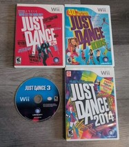  Nintendo Wii Just Dance Lot Kids 2014 Party Bundle 4 Games Tested  - £23.37 GBP