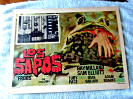 ORIGINAL &quot;16.25 x &quot;12.75    FROGS    MEXICAN   LOBBY  CARD   LIGHT  WEAR... - £79.48 GBP