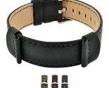 Hirsch Rebel Leather Watch Strap - Genuine Calfskin - Saddle Leather - B... - £48.73 GBP