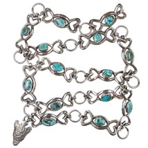 38&quot; Greg Lewis Acoma sterling and high grade American turquoise belt - £1,932.11 GBP