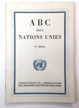 ABC DES NATIONS UNIES (United Nations) 8th Edition 1956 French Version F... - $30.00